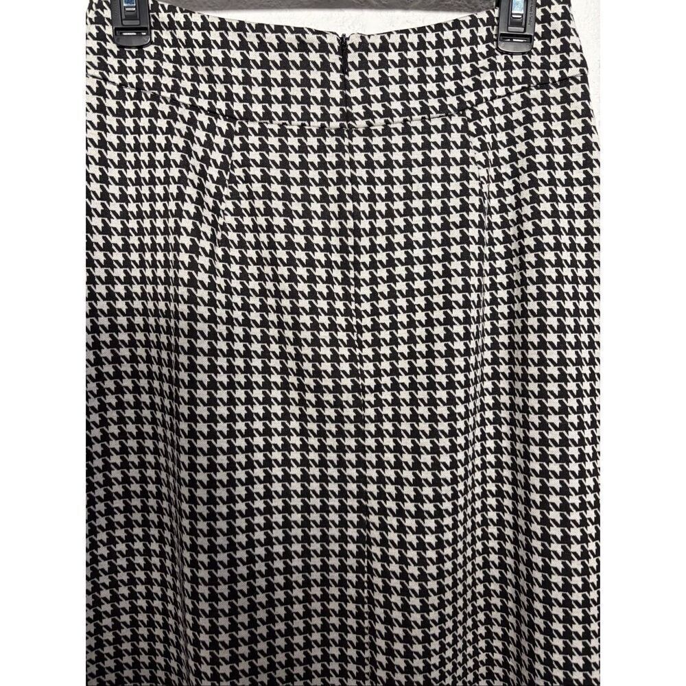 Cabi Houndstooth A-line Midi Skirt Black, White Size 4 - Picture 9 of 12